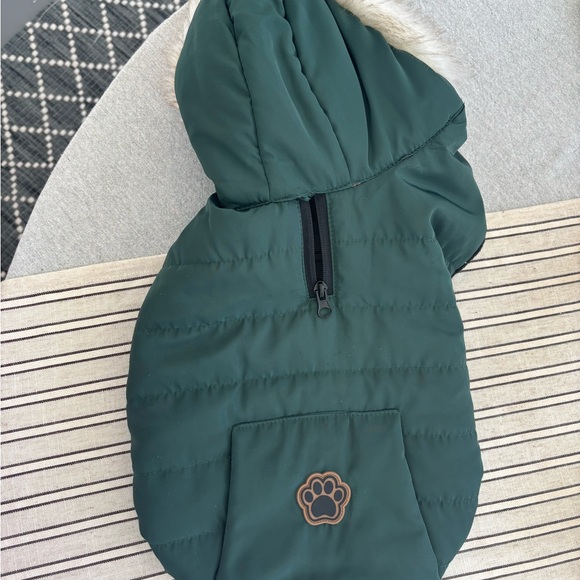 Green Dog Jacket with Hood - Picture 1 of 4